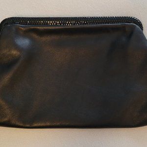 Black Faux Leather Clutch